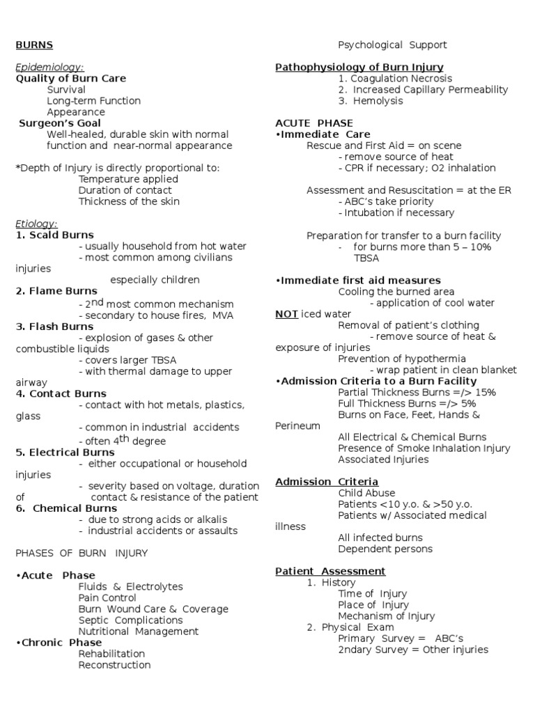 Burns | PDF | Burn | Medicine