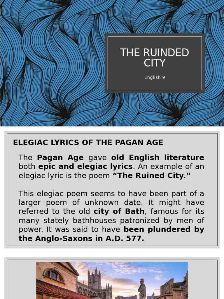 Elegiac Lyrics - ENG9 | PDF
