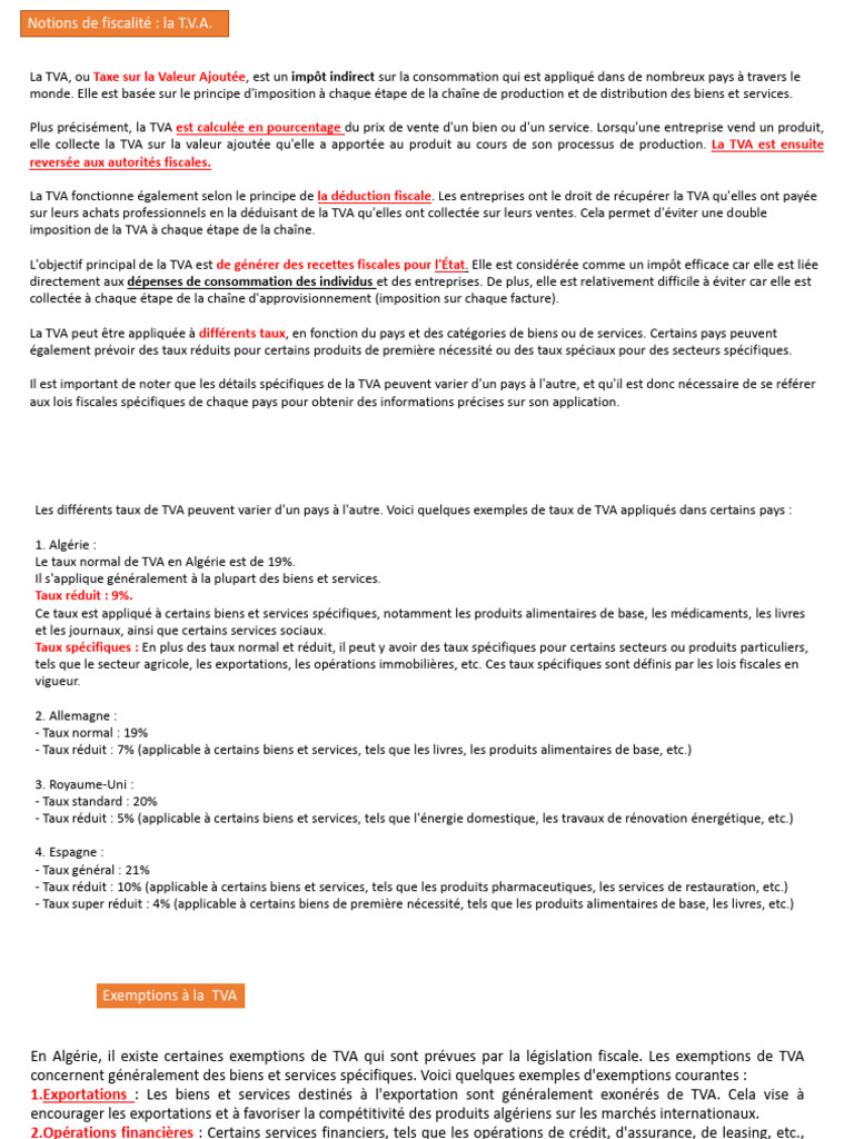 Cours3 - Droit de Gestion | PDF | Taxe sur la valeur ajoutée | Affaires