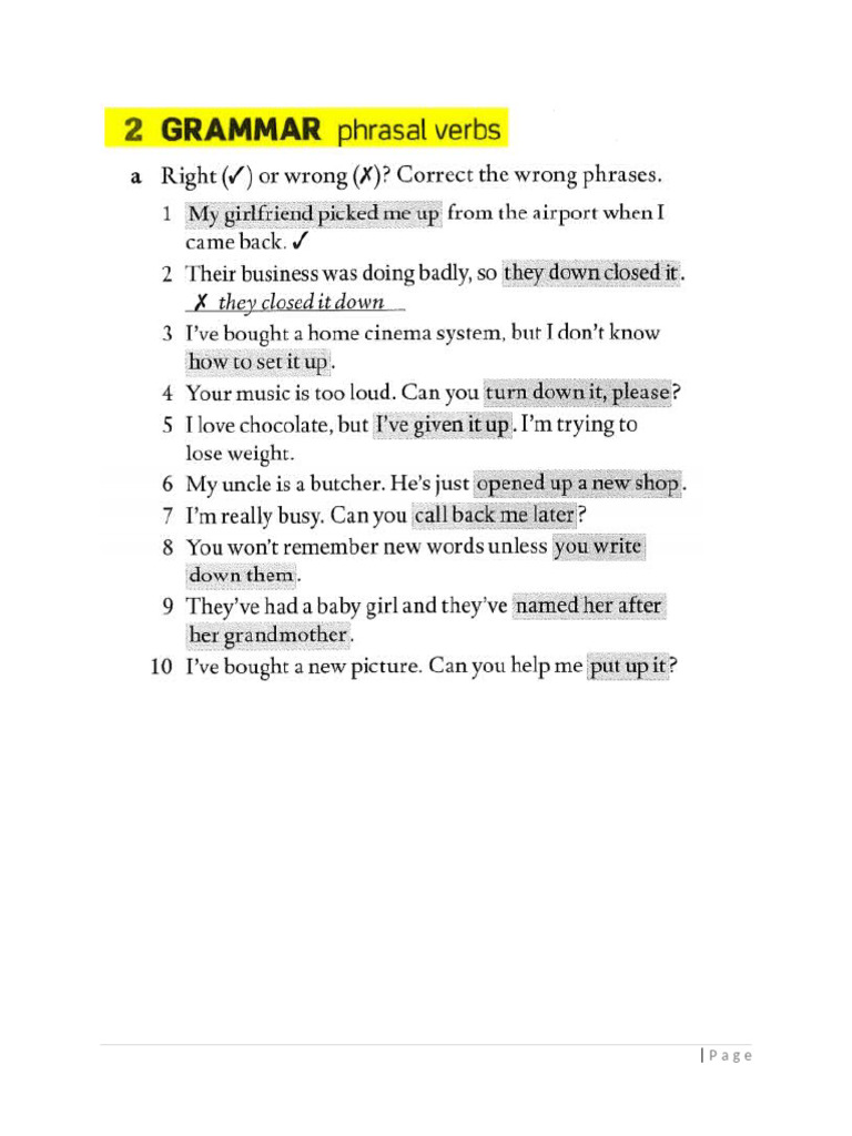 UNIT 8 Phrasal Verbs | PDF