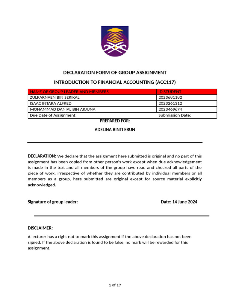 ACC Group Project | PDF