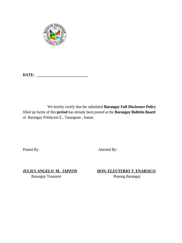 Full disclosure pdf