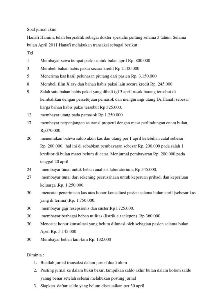 Soal Jurnal