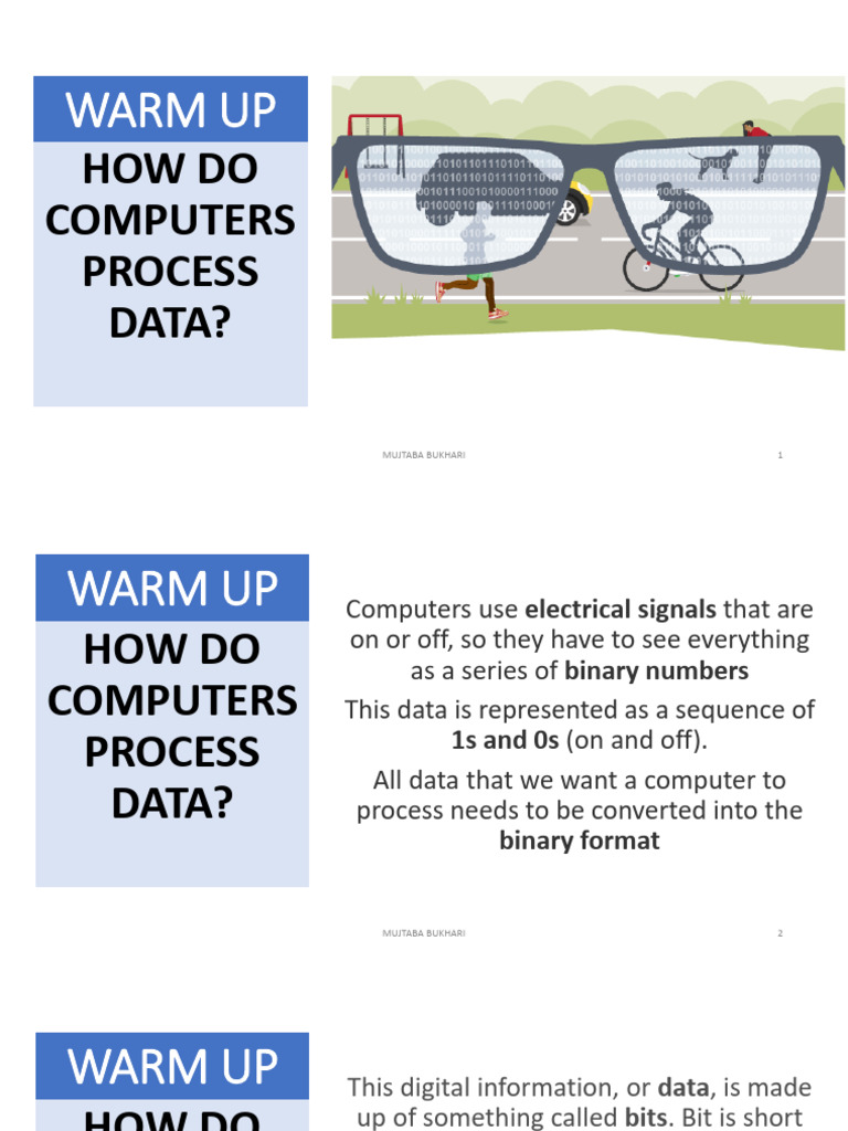 Understanding Binary Data Processing | PDF | Decimal | Bit