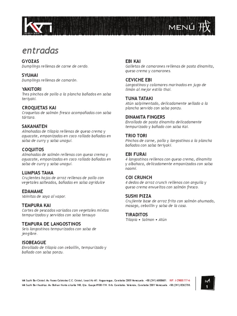 Menu | PDF