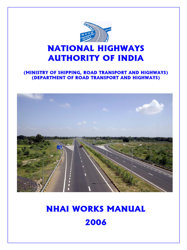 Nhai Works Manual 2006 | PDF