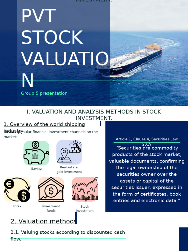 PVT Stock Valuatio N: Group 5 Presentation | PDF