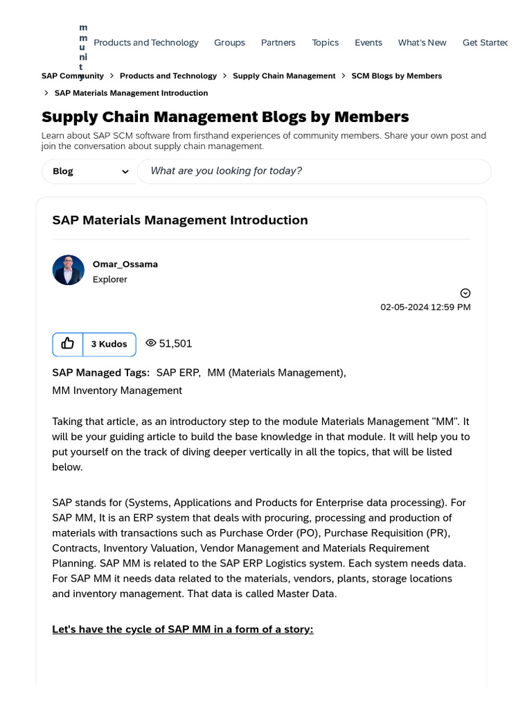 SAP Materials Management Introduction | PDF