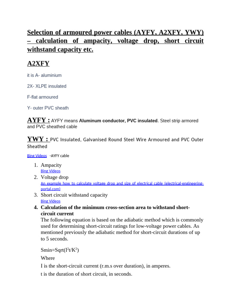 Module 4 notes armoured cable pdf