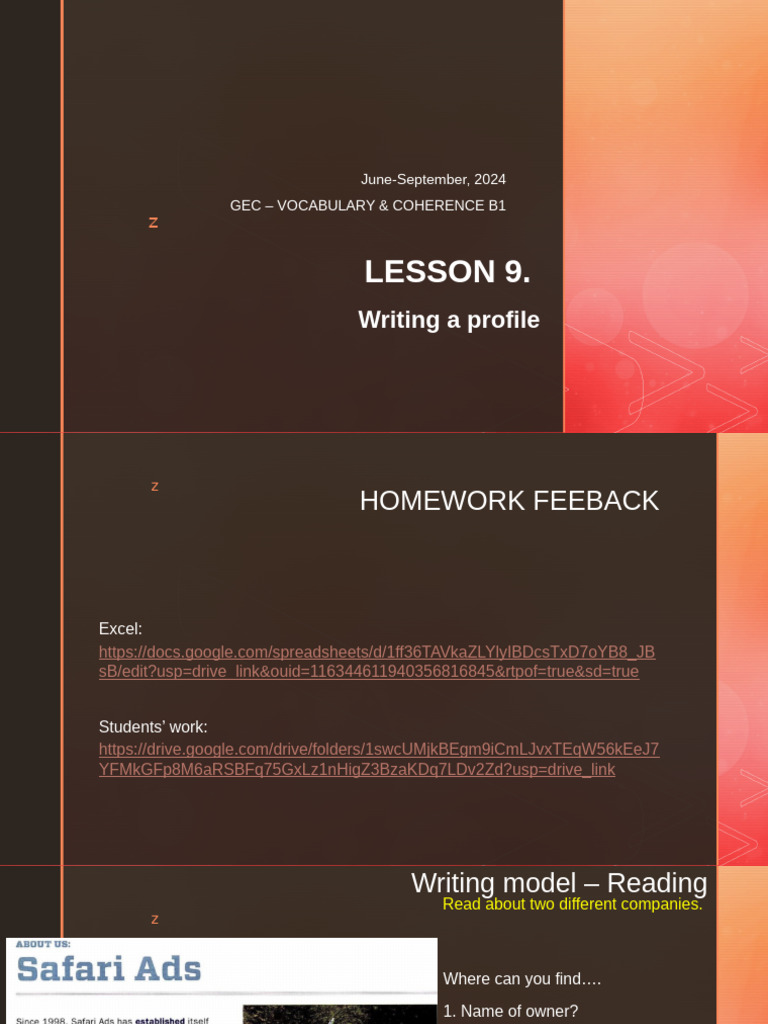 Writing a Company Profile Guide | PDF | Information | Learning