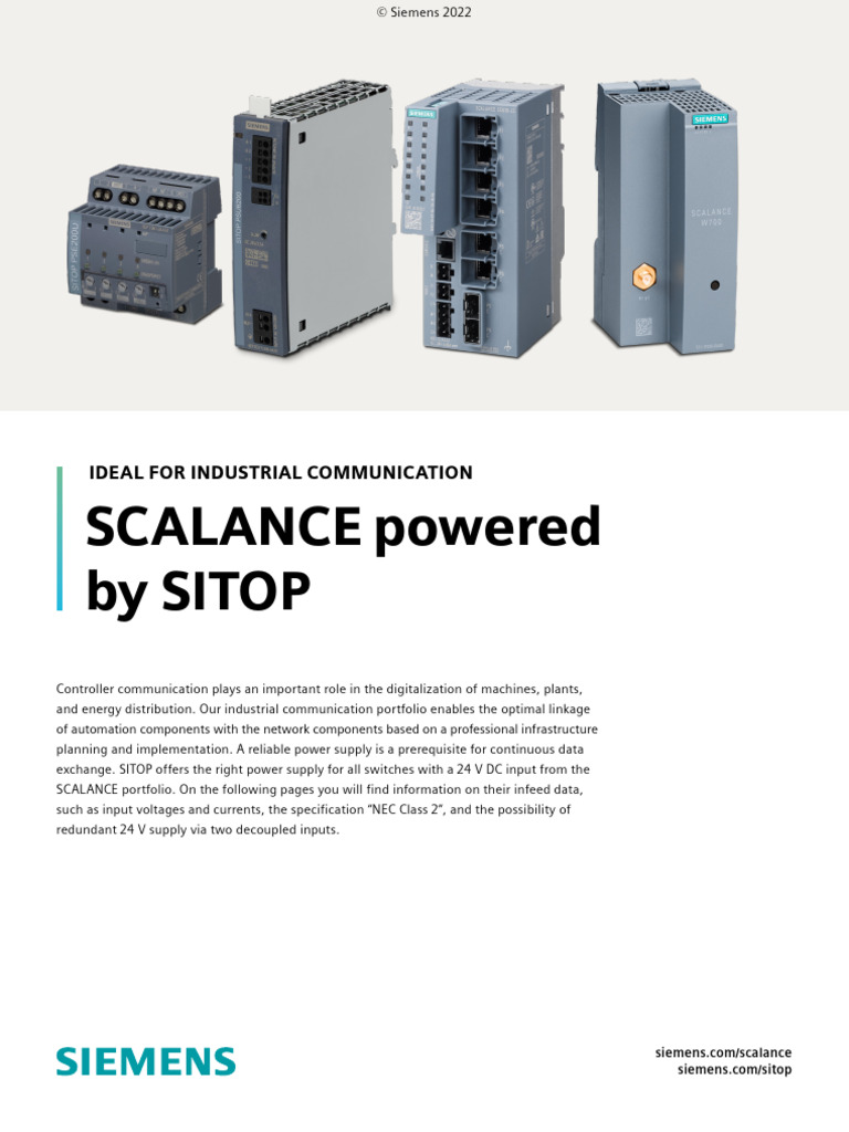 SCALANCE Powered by SITOP - en | PDF