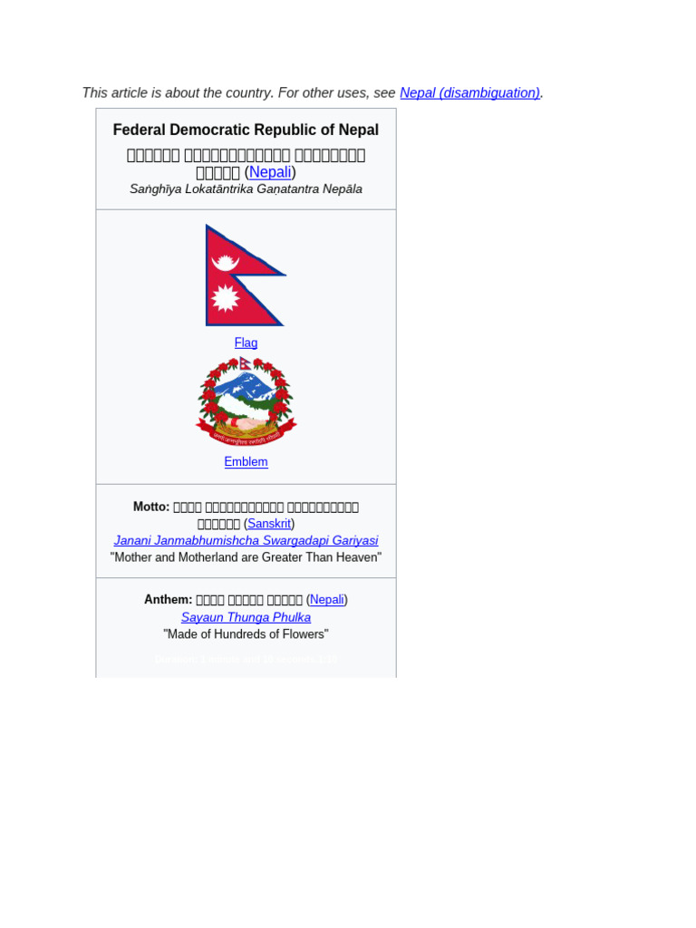 Nepal Notes | PDF
