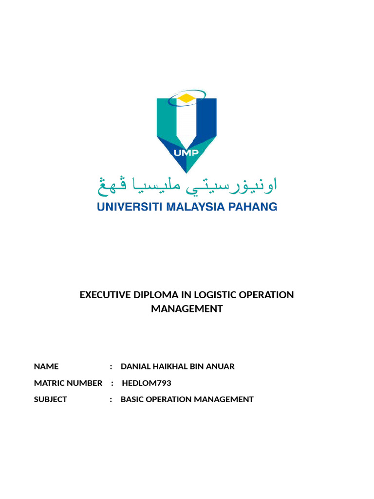 Assignment Basic Operation Management | PDF