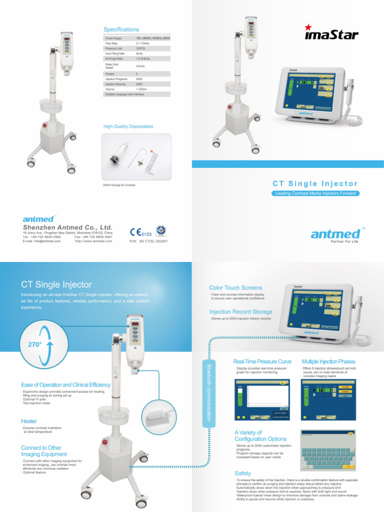 ANTMED_Contrast Media Injector Brochure | PDF