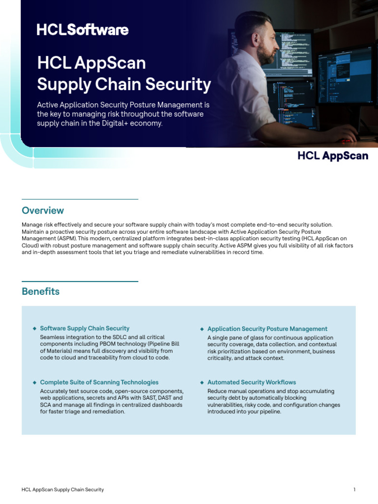 Brochure AppScan Supply Chain Security Final | PDF | Cloud Computing ...