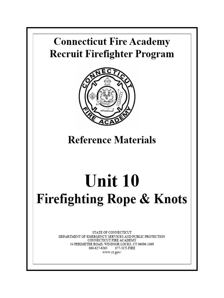 Unit 10 Firefighter Ropes Knots Handout | PDF