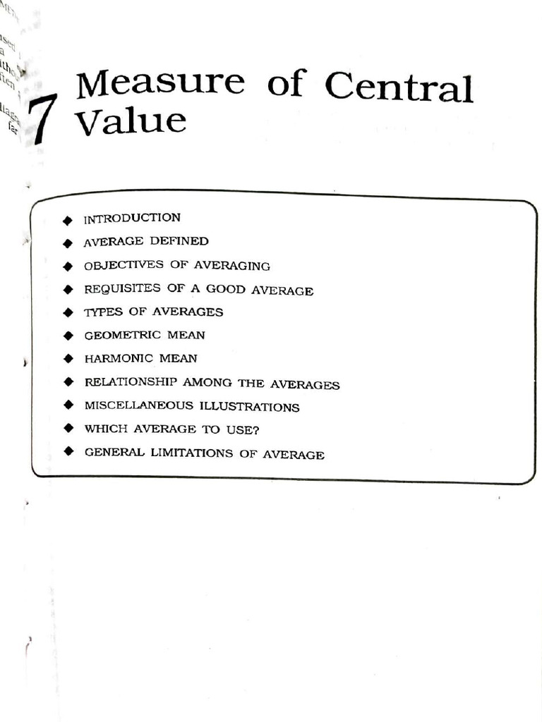 Measures of Central Tendency | PDF