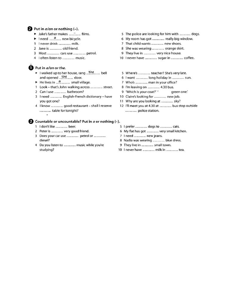 Articles For Nouns Pdf