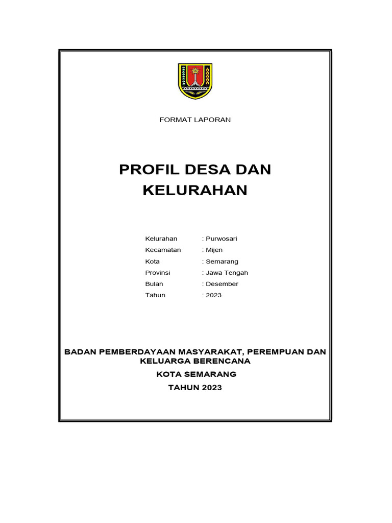 Profil Desa Purwosari 2023 Pdf