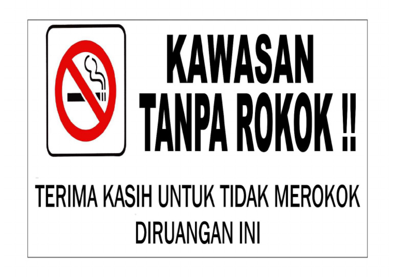 Label Kawasan Tanpa Rokok | PDF