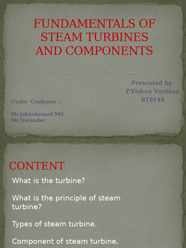 Fundamentals of Steam Turbines Explained | PDF | Turbine | Steam
