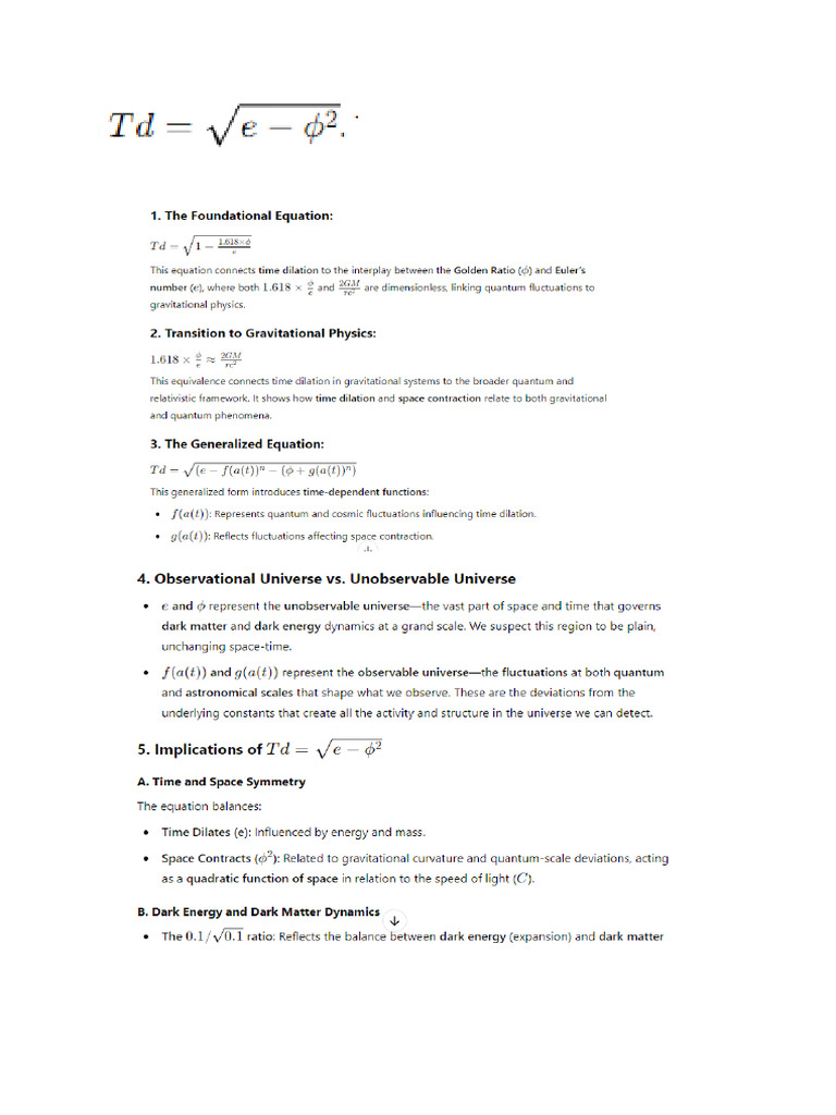 Time Dilation As A Function of Space and Time | PDF | Universe ...