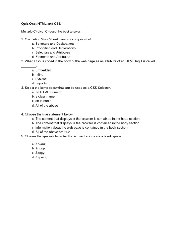 Quiz one cs pdf