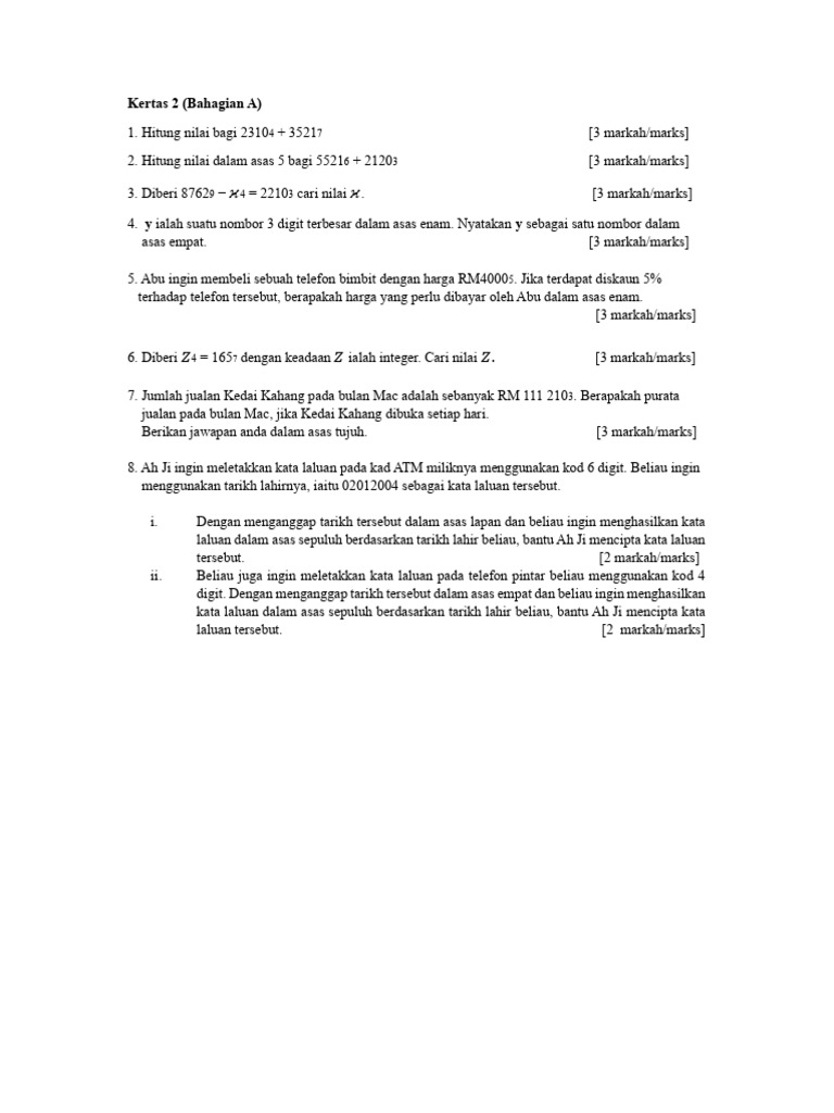 Tingkatan 4 Bab 2 Kertas 2 A B Pdf