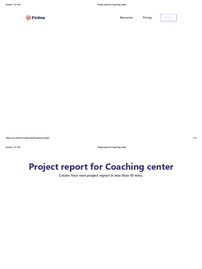 Project Report For Coaching Center | PDF