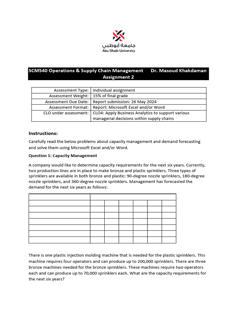 Individual Assignment 2 - Analytical Problems-1 | PDF