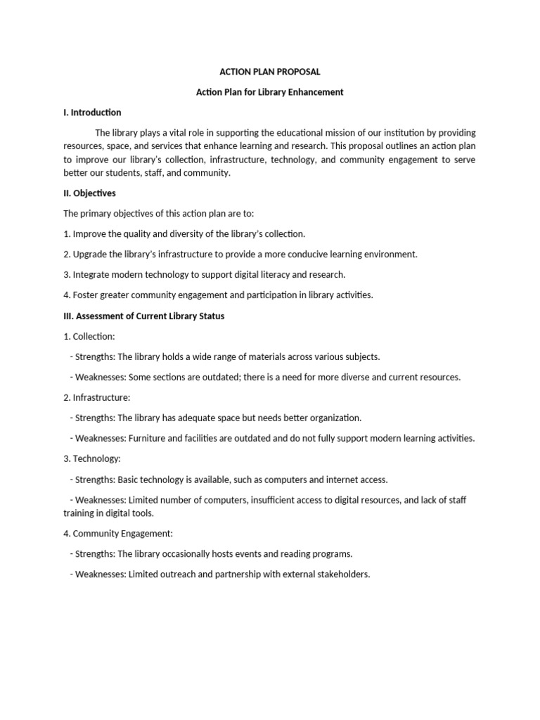 Action Plan Proposal | PDF