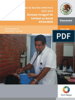 Programa de Acción SICALIDAD 2007-2012