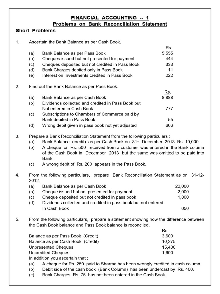 Problems On BRS | PDF