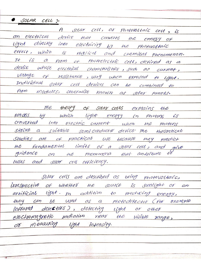 Solar Cell | PDF
