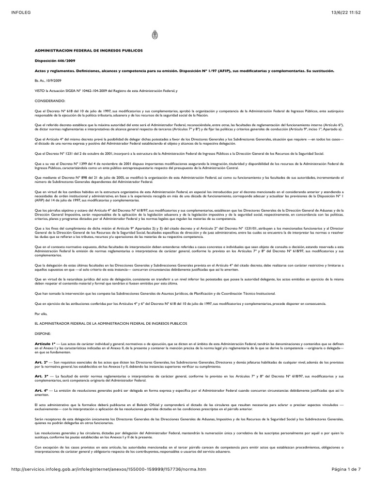 Resolucion 446 | PDF