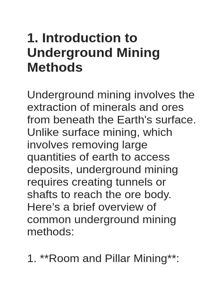 Continuous Mining Methods