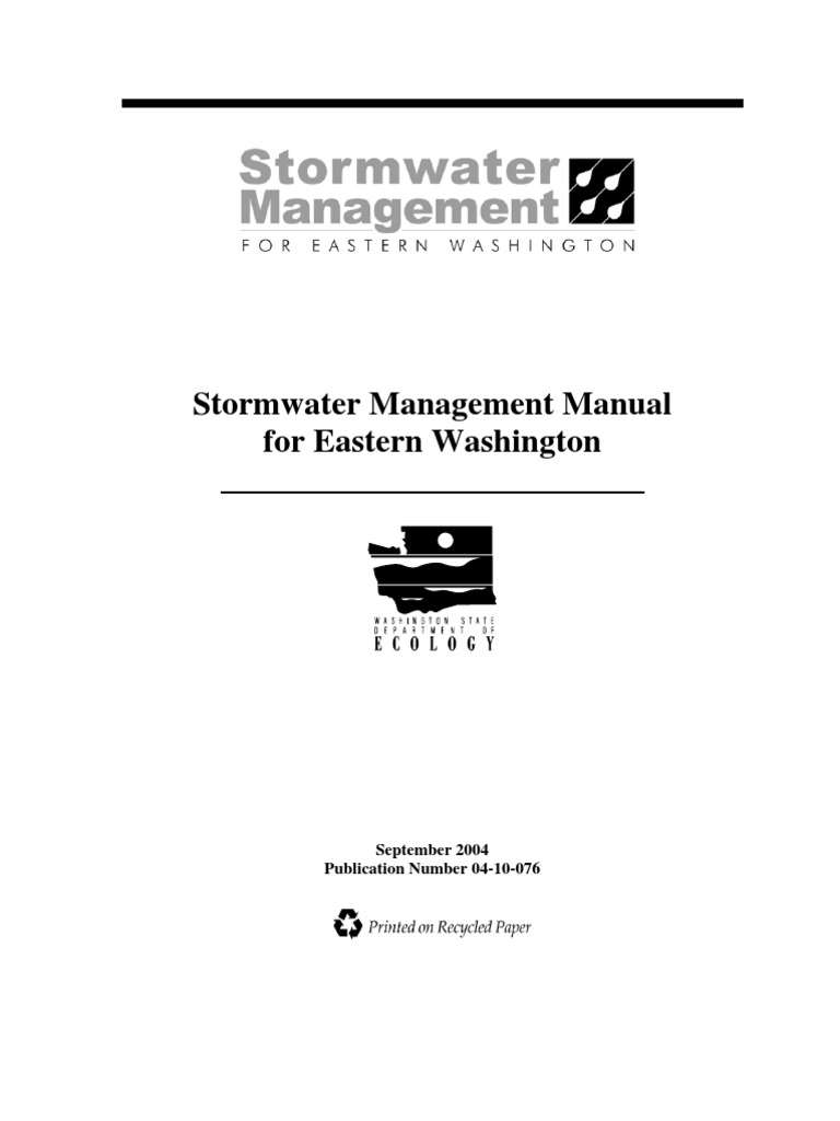 Storm Water Management Manual For Eastern Washington PDF Clean