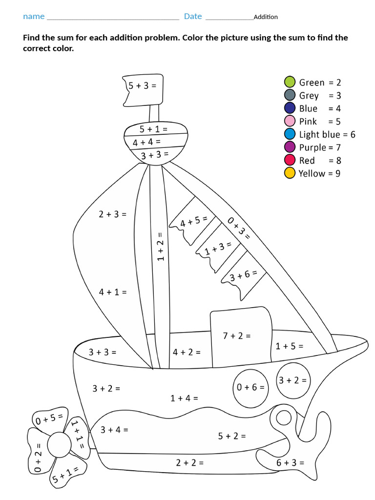 Color by Addition 1 | PDF