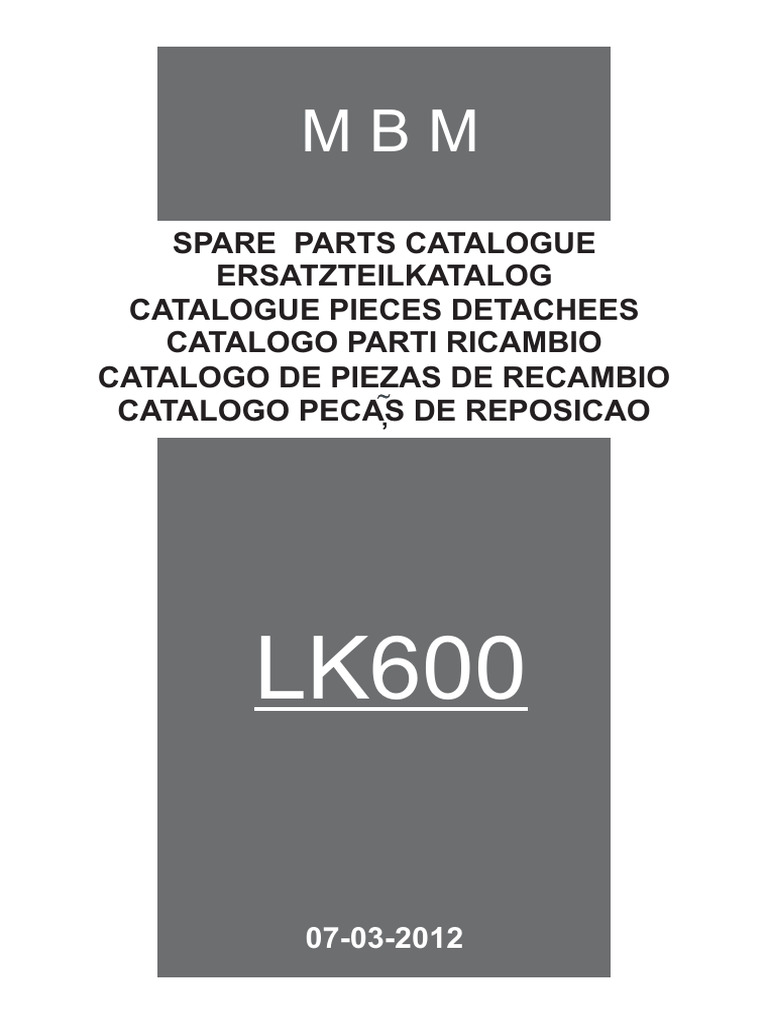 MBM LK600 Piese Horeca | PDF