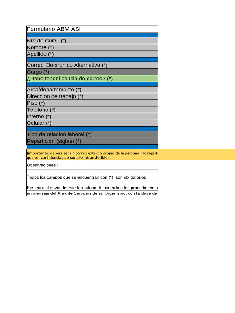 Formulario Mail Oficial 2024 | PDF