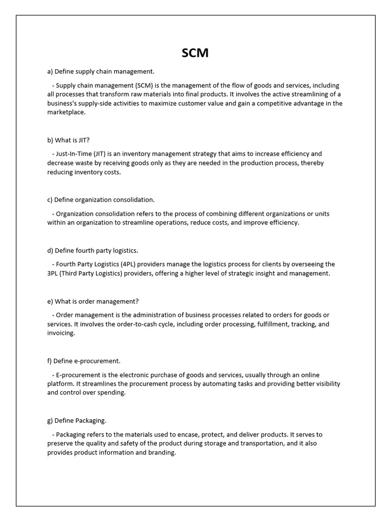 SCM | PDF