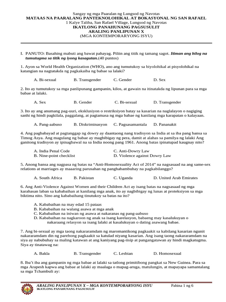 3rd PT AP10 KI | PDF