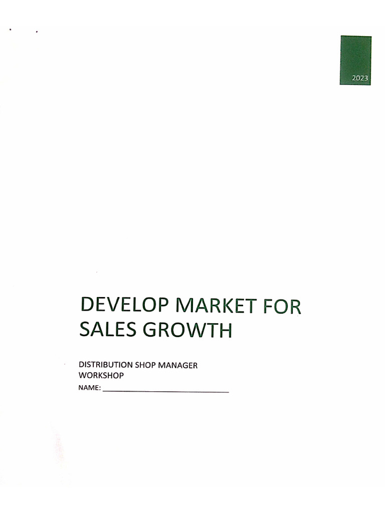 Workshop For Shop Managers | PDF