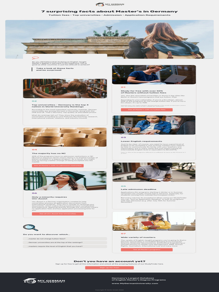 7 Surprising Facts About Master in Germany | PDF