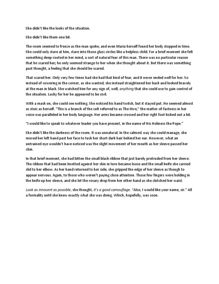 Maria Confronts The Hive Cult Leader | PDF | Poetry