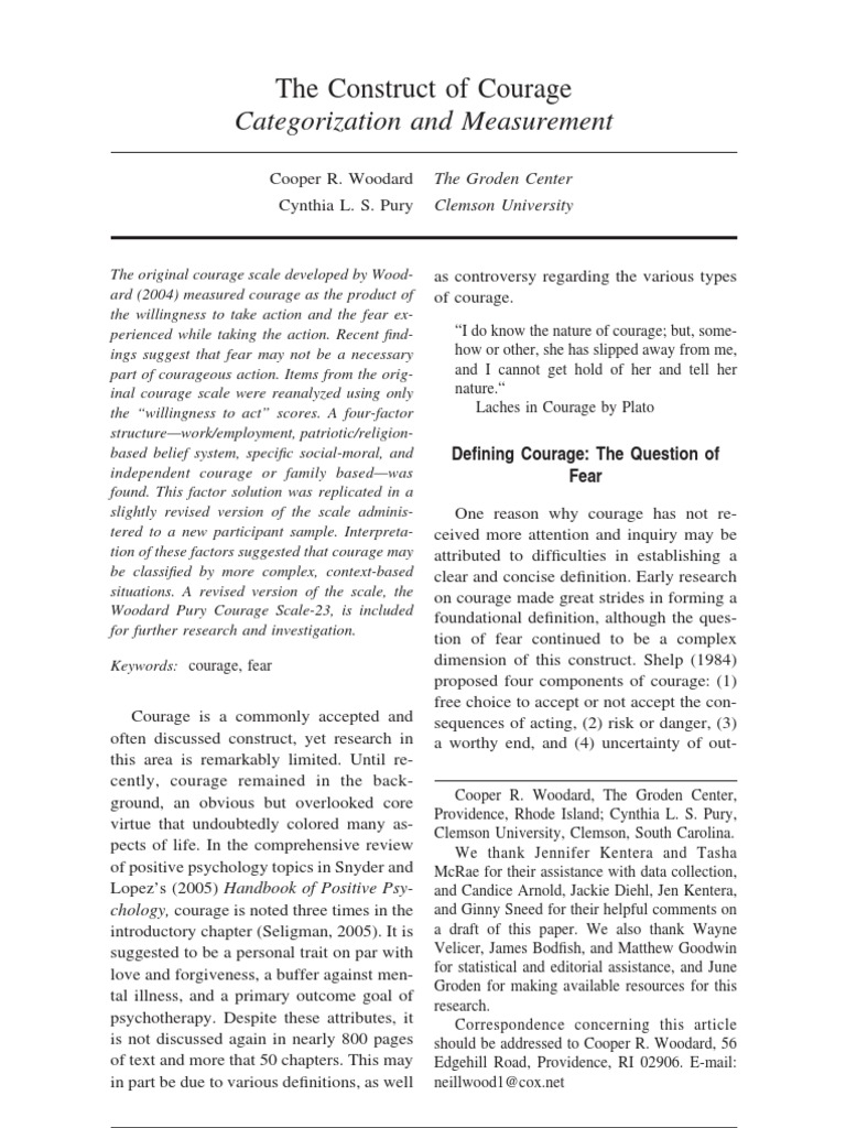 Courage Measurement | PDF | Factor Analysis | Courage