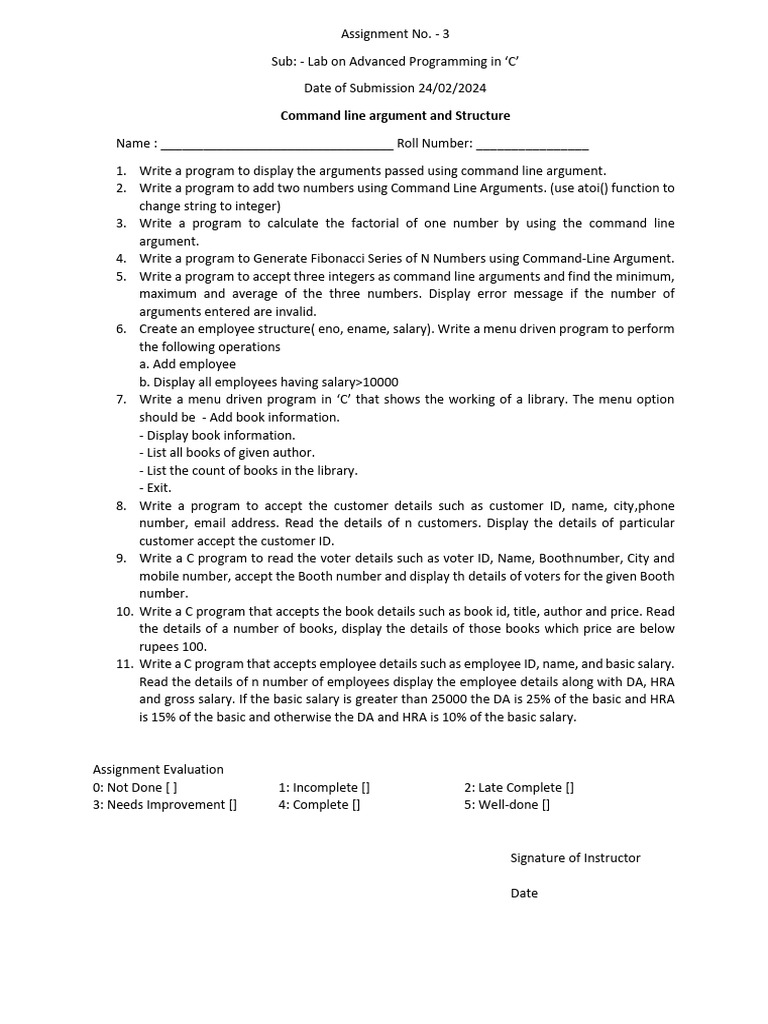 Assignment No3 Struct | PDF
