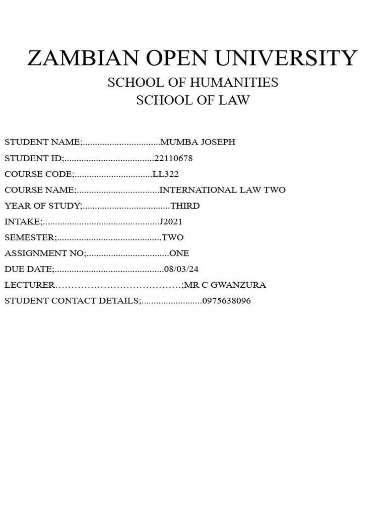 Assig 2 Intel Law Mumba Joe | PDF
