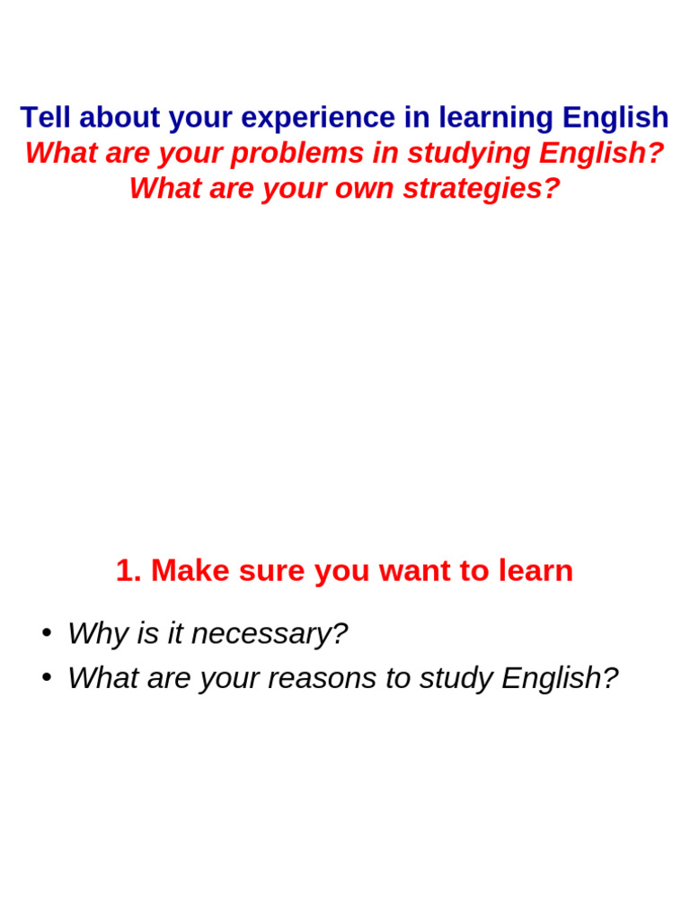 How To Study English Effectively | PDF