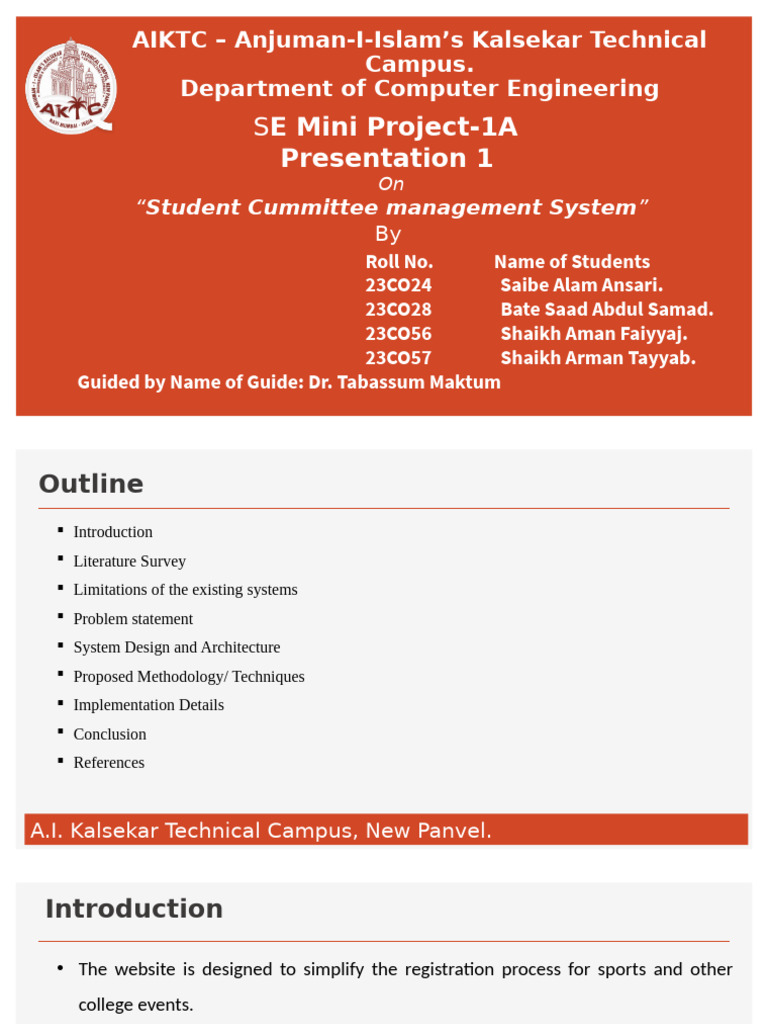 SE - Mini Project Presentation 1 Template | PDF